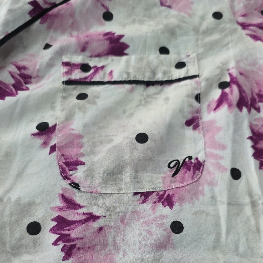 Victoria's Secret Purple and White Floral Top - Picture 3 of 5